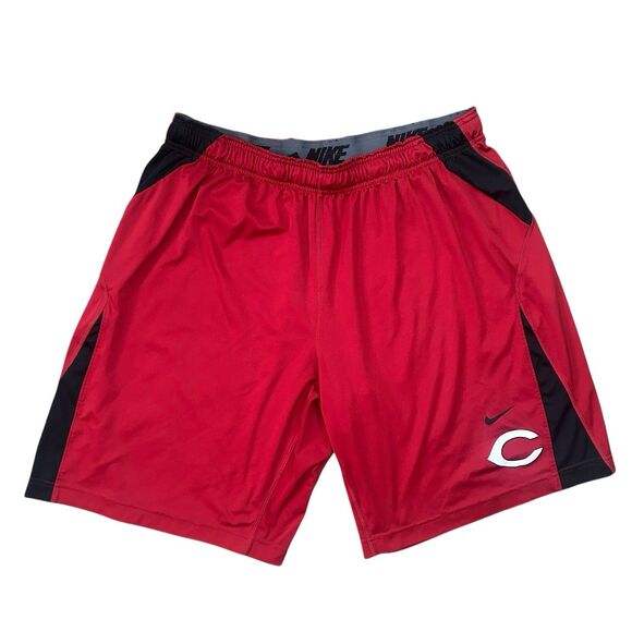 Nike Cincinnati Reds MLB Performance Shorts Mens XXL Dri-Fit Team Red Black - Picture 1 of 16